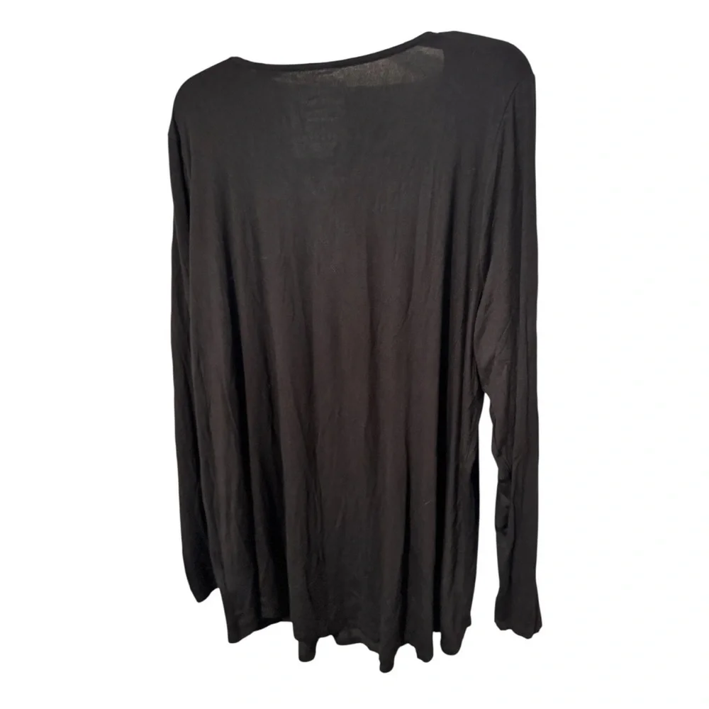 Torrid Super Soft Lace Trim Tie Front Top Black Size 3 (3X) NWT - Picture 3 of 8